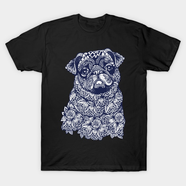 MANDALA OF PUG T-Shirt by huebucket